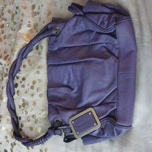 Bruce Makowsky purple leather Hand bag.